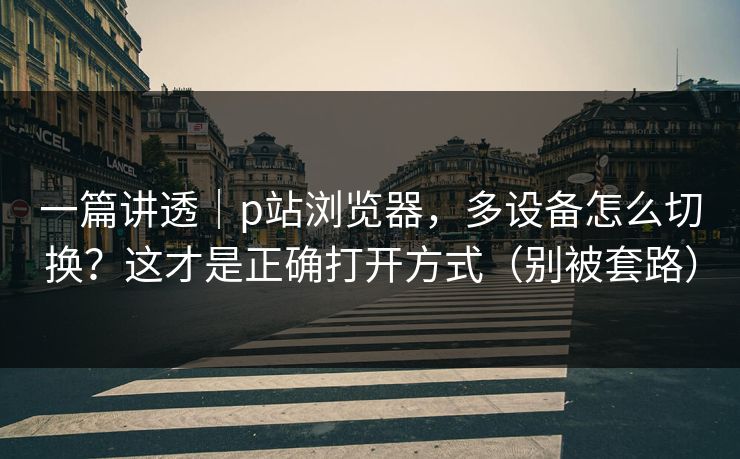 一篇讲透｜p站浏览器，多设备怎么切换？这才是正确打开方式（别被套路）